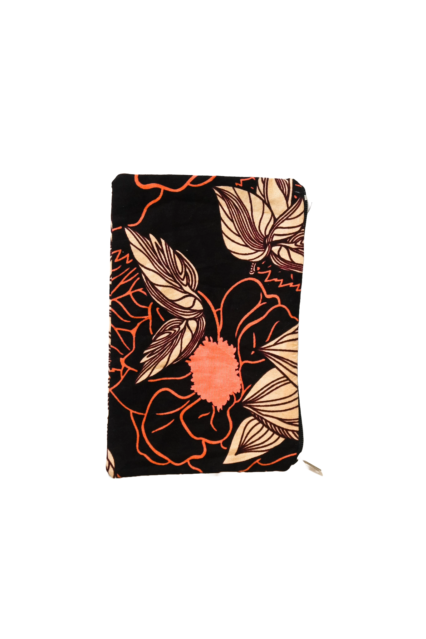 Small Wax Fabric Pouch - Pink - African Pattern - 15 x 9 cm