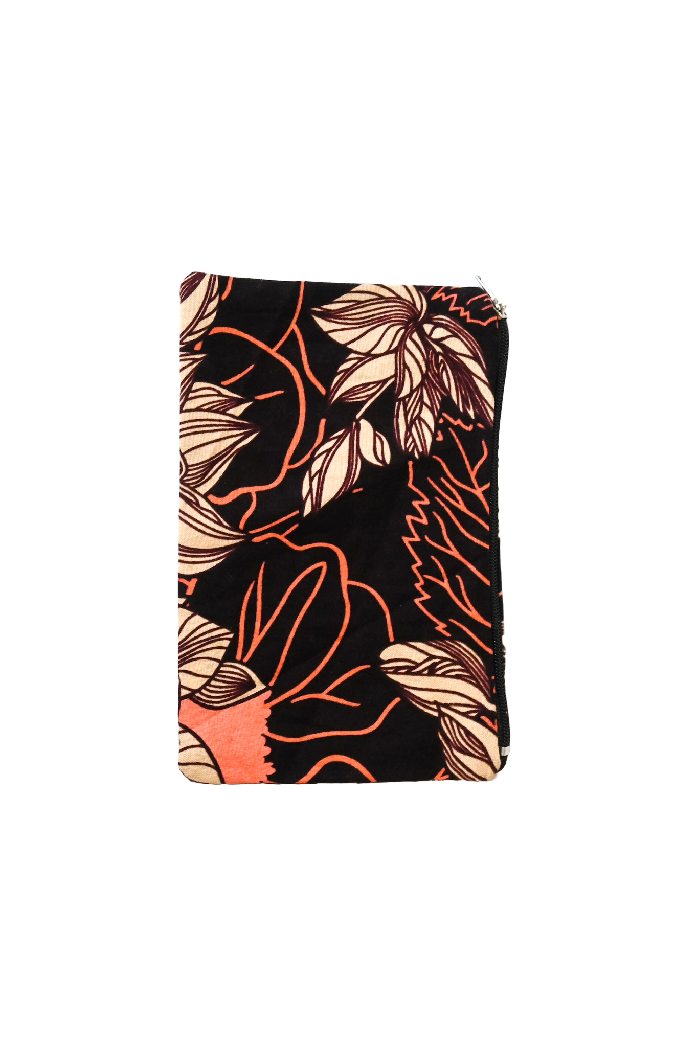 Small Wax Fabric Pouch - Pink - African Pattern - 15 x 9 cm