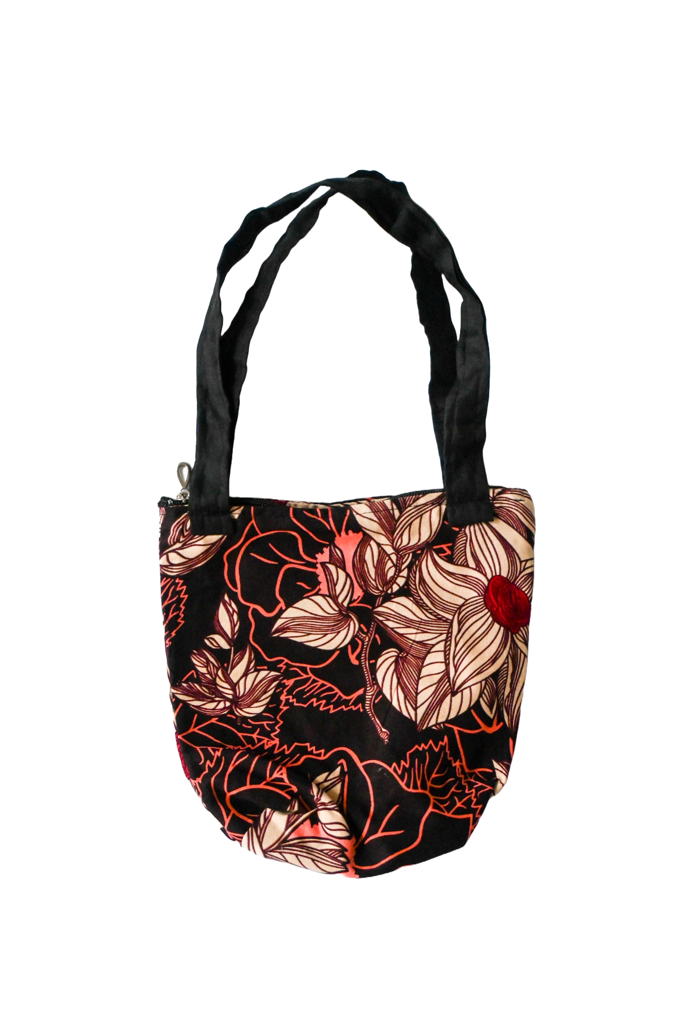 Sac en tissus Wax - Rose - Motif Africain - 22 x 22 cm