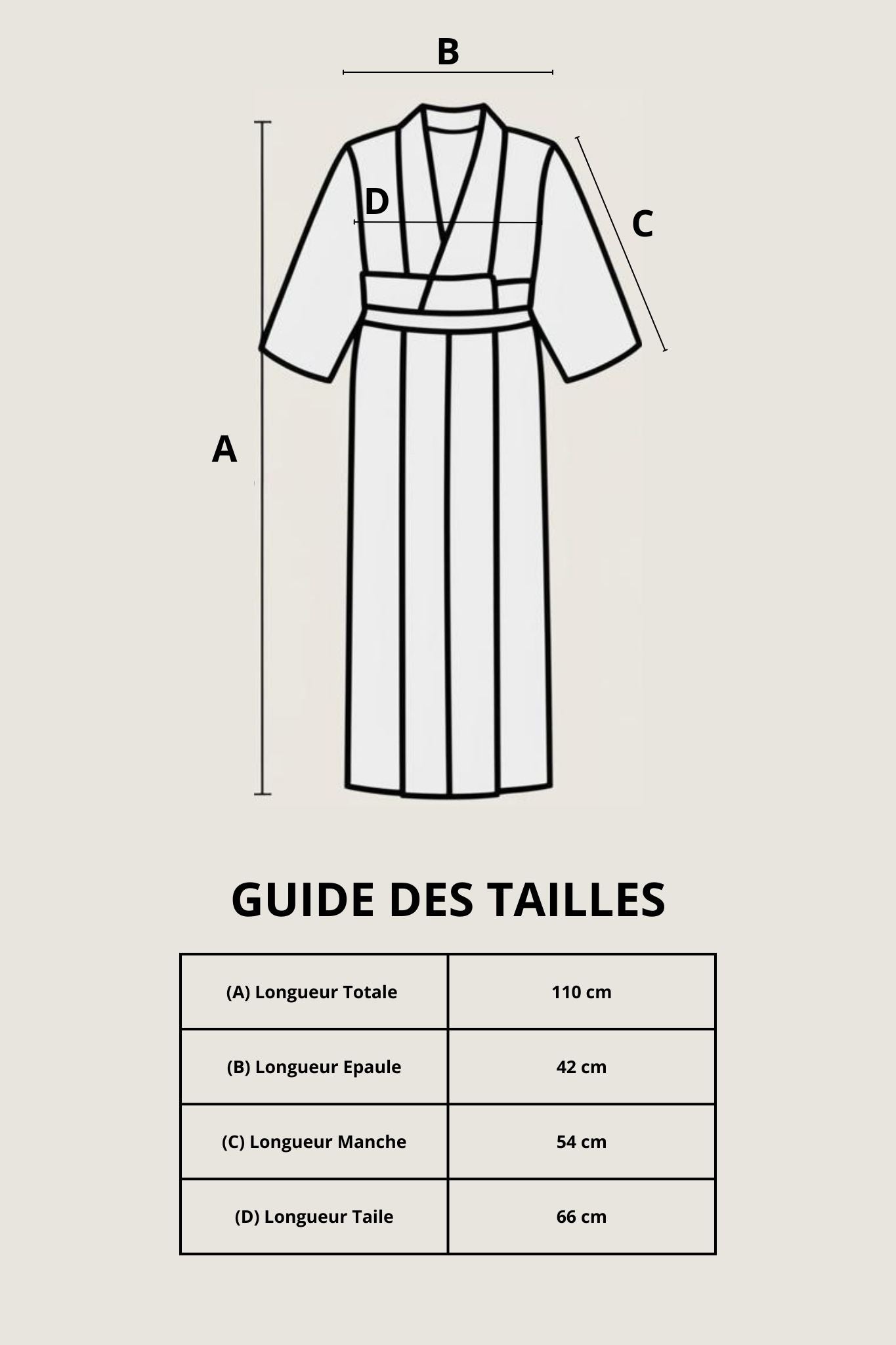 Kimono long en tissus Wax - Taille Unique - Blanc - Motif africain